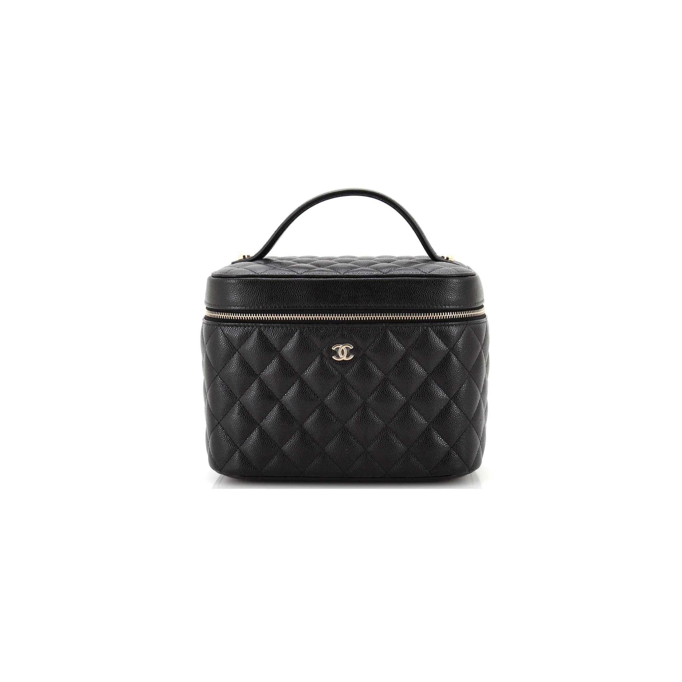 CHANEL CLASSIC VANITY CASE QUILTED CAVIAR MEDIUM (22*15*13cm) 